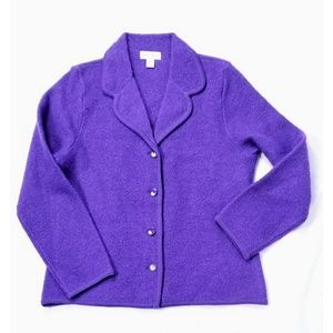 Appleseeds Ladies Purple 100% Wool Jacket